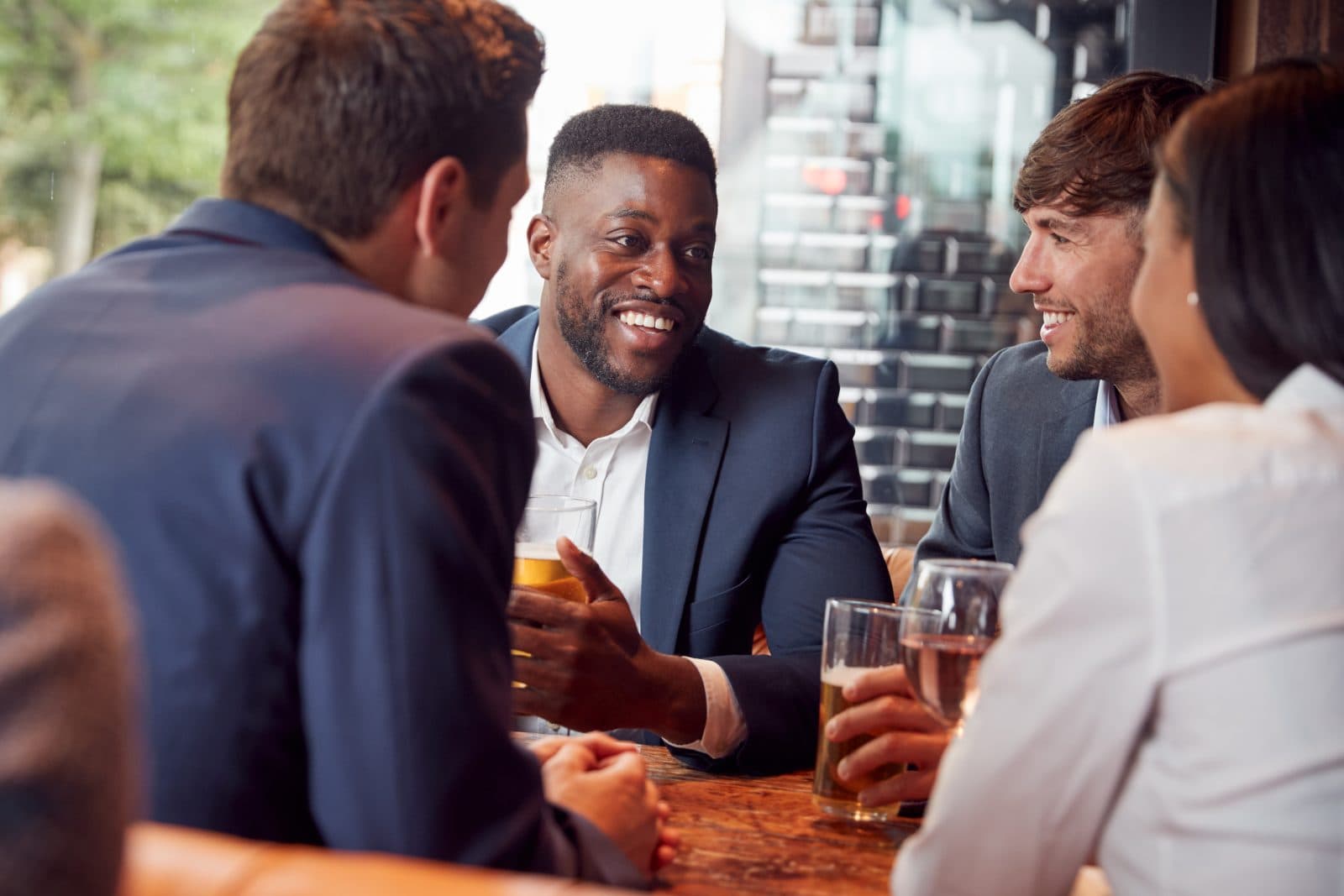 Members socializing
